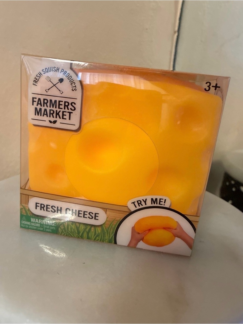 Farmers Market Fresh Cheese Squishy Toy - Yellow